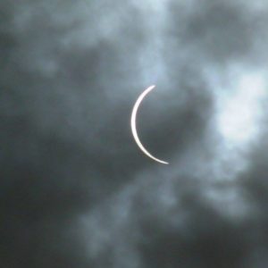 photo of crescent sun during eclipse