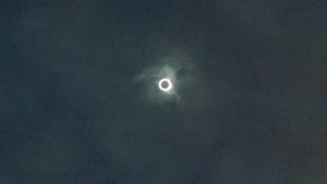 photo of Franklin during total eclipse