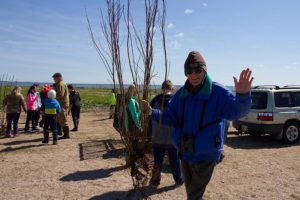 photo of Dr. Charles Sontag planting a tree