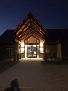 photo of nature center at night